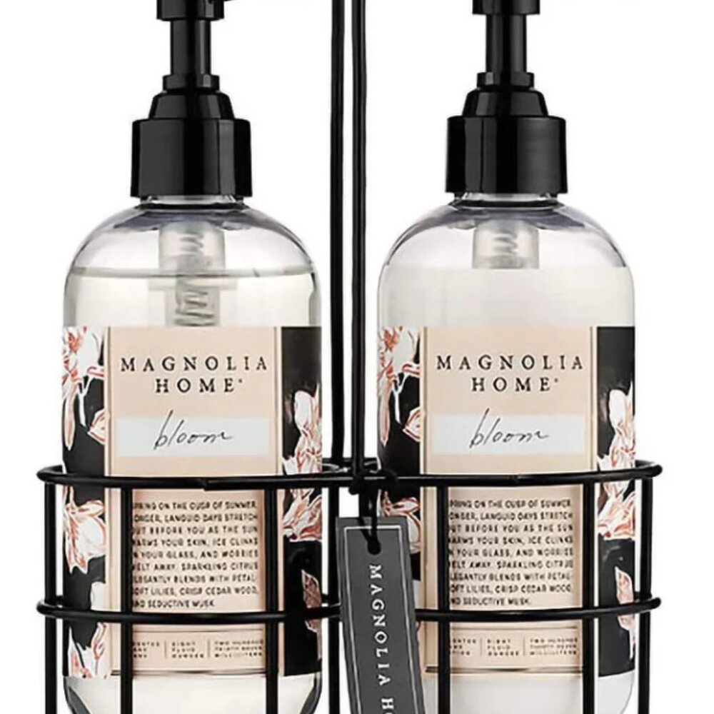 NEW! Magnolia Home Sink Caddy Set -Bloom Hand Wash and Lotion